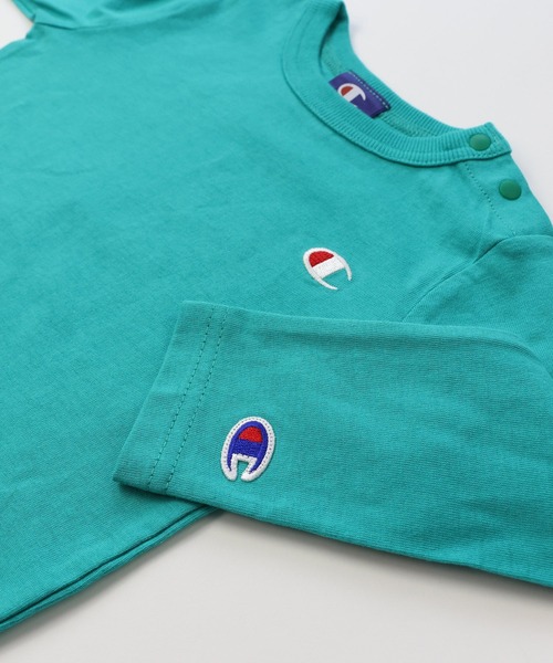 Champion（チャンピオン）の「champion / チャンピオン ロゴ長袖Tシャツ（Tシャツ/カットソー・キッズ・ホワイト/ブラック/グレー/ネイビー/グリーン/ピンク・120cm/90cm/110cm/130cm/100cm）」の17枚目の写真