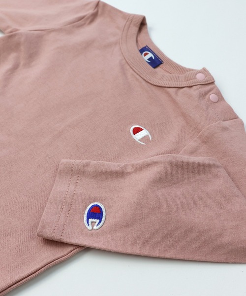 Champion（チャンピオン）の「champion / チャンピオン ロゴ長袖Tシャツ（Tシャツ/カットソー・キッズ・ホワイト/ブラック/グレー/ネイビー/グリーン/ピンク・120cm/90cm/110cm/130cm/100cm）」の18枚目の写真