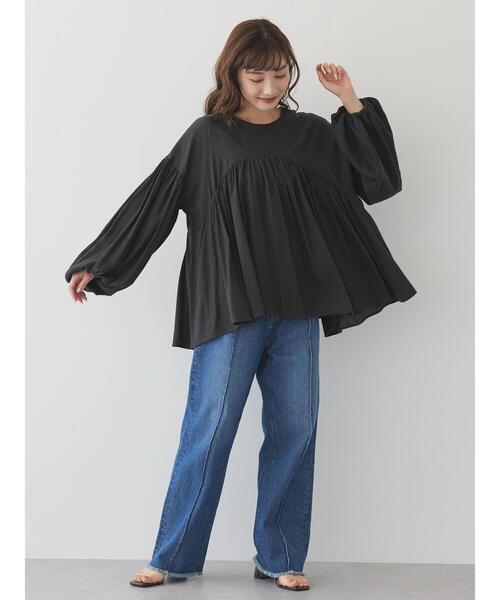 AMERICAN HOLIC(アメリカンホリック)の「ボリュームギャザーブラウス(シャツ/ブラウス・レディース・ブラック/オフホワイト・L/M)」の19枚目の写真