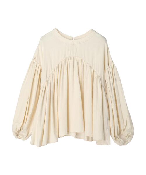 AMERICAN HOLIC(アメリカンホリック)の「ボリュームギャザーブラウス(シャツ/ブラウス・レディース・ブラック/オフホワイト・L/M)」の4枚目の写真