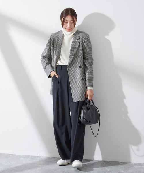 journal standard L'essage（ジャーナルスタンダードレサージュ）の「■ワイドタックパンツ（スラックス・レディース・グレー/ブラック・36/38）」の3枚目の写真