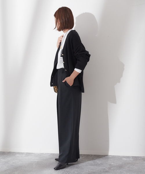 journal standard L'essage（ジャーナルスタンダードレサージュ）の「■ワイドタックパンツ（スラックス・レディース・グレー/ブラック・36/38）」の6枚目の写真