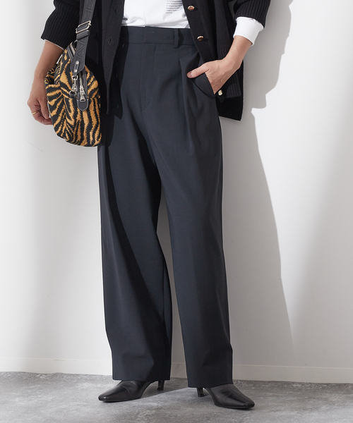 journal standard L'essage（ジャーナルスタンダードレサージュ）の「■ワイドタックパンツ（スラックス・レディース・グレー/ブラック・36/38）」の9枚目の写真