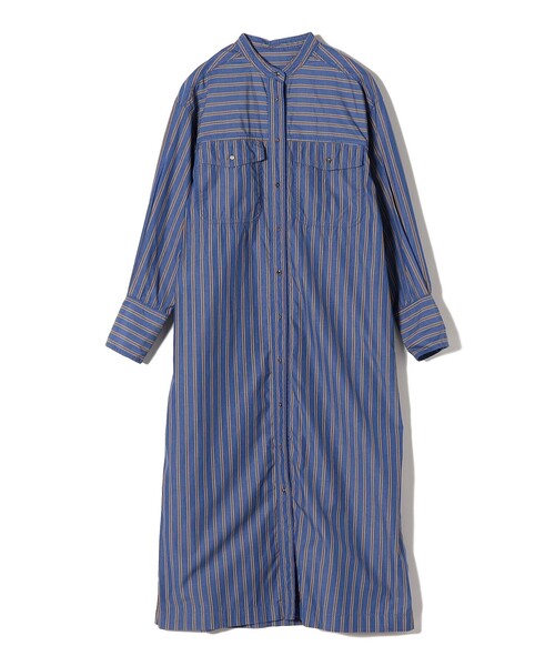 セール】〈手洗い可能〉ポプリン ストライプ ポケット シャツ