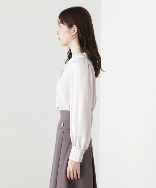 PROPORTION BODY DRESSING（プロポーションボディドレッシング）の「オータムパールボウタイブラウス / 1213210911（シャツ/ブラウス・レディース・ホワイト系その他/ダークグレー/グレー・SMALL/MEDIUM）」の7枚目の写真