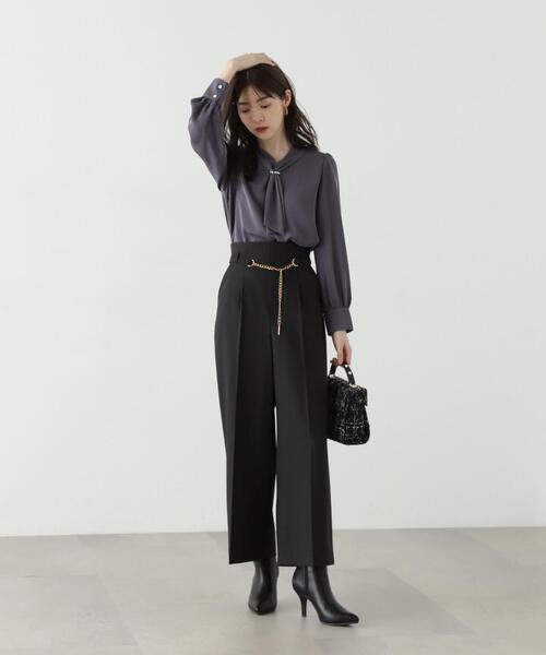 PROPORTION BODY DRESSING（プロポーションボディドレッシング）の「オータムパールボウタイブラウス / 1213210911（シャツ/ブラウス・レディース・ホワイト系その他/ダークグレー/グレー・SMALL/MEDIUM）」の14枚目の写真