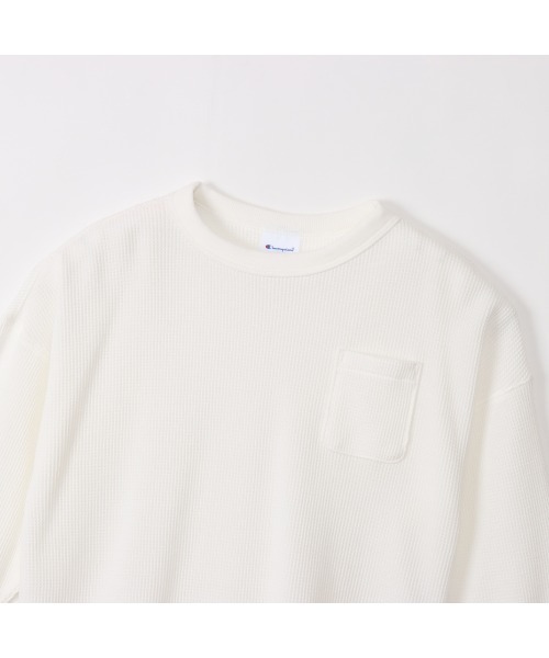 Champion（チャンピオン）の「CHAMPION/チャンピオン キッズ ロンT MUJI CK-Y406（Tシャツ/カットソー・キッズ・オフホワイト/オリーブ・100cm/120cm/130cm/140cm/150cm/110cm/160cm）」の3枚目の写真