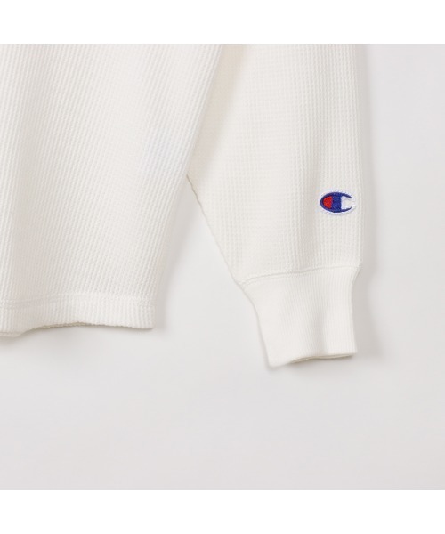 Champion（チャンピオン）の「CHAMPION/チャンピオン キッズ ロンT MUJI CK-Y406（Tシャツ/カットソー・キッズ・オフホワイト/オリーブ・100cm/120cm/130cm/140cm/150cm/110cm/160cm）」の4枚目の写真