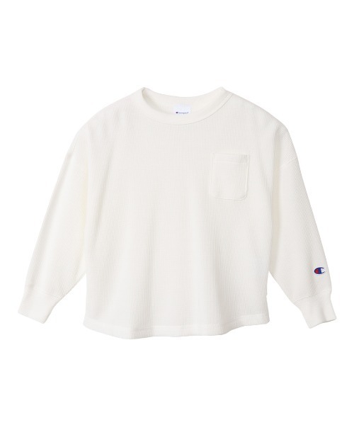 Champion（チャンピオン）の「CHAMPION/チャンピオン キッズ ロンT MUJI CK-Y406（Tシャツ/カットソー・キッズ・オフホワイト/オリーブ・100cm/120cm/130cm/140cm/150cm/110cm/160cm）」の13枚目の写真