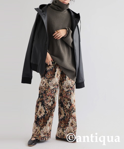 antiqua（アンティカ）の「オーバーサイズハイネックニット（ニット/セーター・レディース・オフホワイト/ブルー/ブラック/ネイビー/ブラウン系その他/グリーン/オレンジ・FREE）」の22枚目の写真