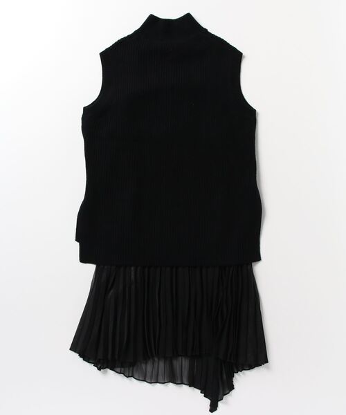 ALLSAINTS(オールセインツ)の「EVE 2-IN-1 SLEEVELESS PLEATED MINI DRESS | EVE EVE 2-IN-1 ノースリーブ プリーツ ミニ ドレス・ワンピース(ワンピース・レディース・ブラック・S/M/L/XS)」の9枚目の写真