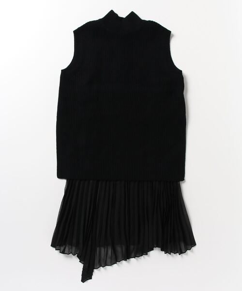 ALLSAINTS(オールセインツ)の「EVE 2-IN-1 SLEEVELESS PLEATED MINI DRESS | EVE EVE 2-IN-1 ノースリーブ プリーツ ミニ ドレス・ワンピース(ワンピース・レディース・ブラック・S/M/L/XS)」の8枚目の写真