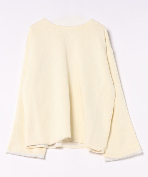 Wizzard(ウィザード)の「Wizzard ウィザード / DUALITY KNIT デュアリティビッグシルエットニット / W24SS-DC040(ニット/セーター・メンズ・ホワイト/グレー/ブラック・2/1)」の6枚目の写真