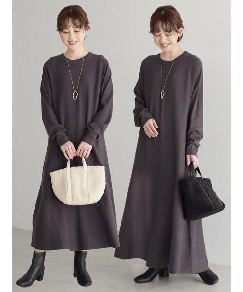 AMERICAN HOLIC（アメリカンホリック）の「バイパチニットフレアワンピース（ワンピース・レディース・ブラック/杢グレー・M/L）」の15枚目の写真