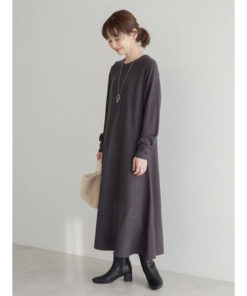 AMERICAN HOLIC（アメリカンホリック）の「バイパチニットフレアワンピース（ワンピース・レディース・ブラック/杢グレー・M/L）」の18枚目の写真