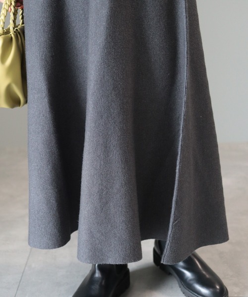 AMERICAN HOLIC（アメリカンホリック）の「バイパチニットフレアワンピース（ワンピース・レディース・ブラック/杢グレー・M/L）」の9枚目の写真
