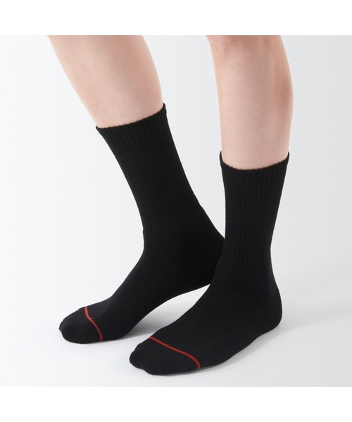 無印良品（ムジルシリョウヒン）の「足なり直角　あったか綿　厚手靴下（ウール入り・無地／紳士）（ソックス/靴下・メンズ・ネイビー系/ダークグレー/レッド/オフホワイト/グレー/ブラウン/ブラック・25-27CM/27-29cm）」の9枚目の写真