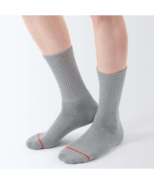無印良品（ムジルシリョウヒン）の「足なり直角　あったか綿　厚手靴下（ウール入り・無地／紳士）（ソックス/靴下・メンズ・ネイビー系/ダークグレー/レッド/オフホワイト/グレー/ブラウン/ブラック・25-27CM/27-29cm）」の10枚目の写真