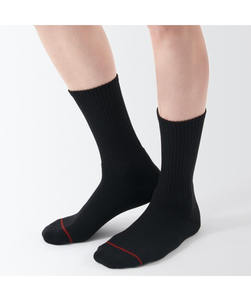 無印良品（ムジルシリョウヒン）の「足なり直角　あったか綿　厚手靴下（ウール入り・無地／紳士）（ソックス/靴下・メンズ・ネイビー系/ダークグレー/レッド/オフホワイト/グレー/ブラウン/ブラック・25-27CM/27-29cm）」の11枚目の写真