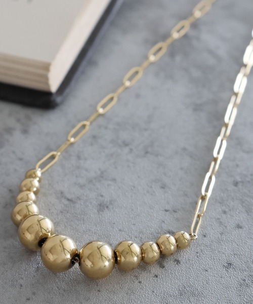 LEPSIM(レプシィム)の「ステンレスショートネックレス 983135(ネックレス・レディース・ゴールド系その他/シルバー/シルバー系その他/ゴールド・ONE SIZE)」の4枚目の写真