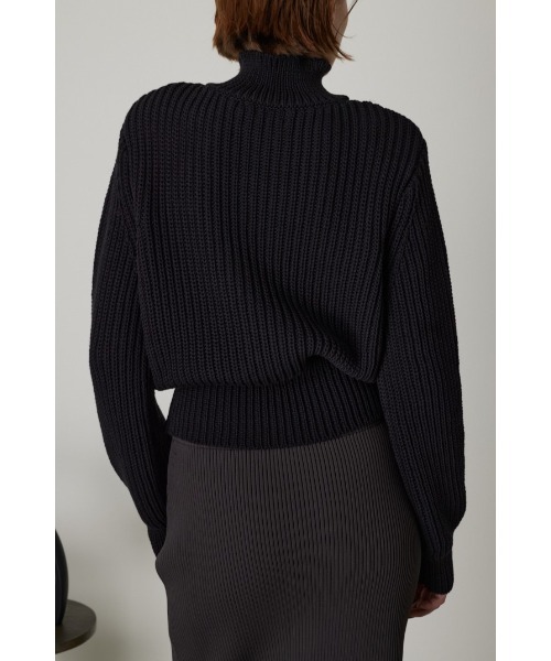 RIM.ARK（リムアーク）の「Padded square knit パディッドスクエアニット（ニット/セーター・レディース・ブラック/カーキ/ライトイエロー・FREE）」の18枚目の写真