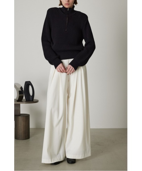 RIM.ARK（リムアーク）の「Padded square knit パディッドスクエアニット（ニット/セーター・レディース・ブラック/カーキ/ライトイエロー・FREE）」の20枚目の写真