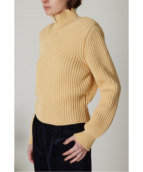 RIM.ARK（リムアーク）の「Padded square knit パディッドスクエアニット（ニット/セーター・レディース・ブラック/カーキ/ライトイエロー・FREE）」の22枚目の写真