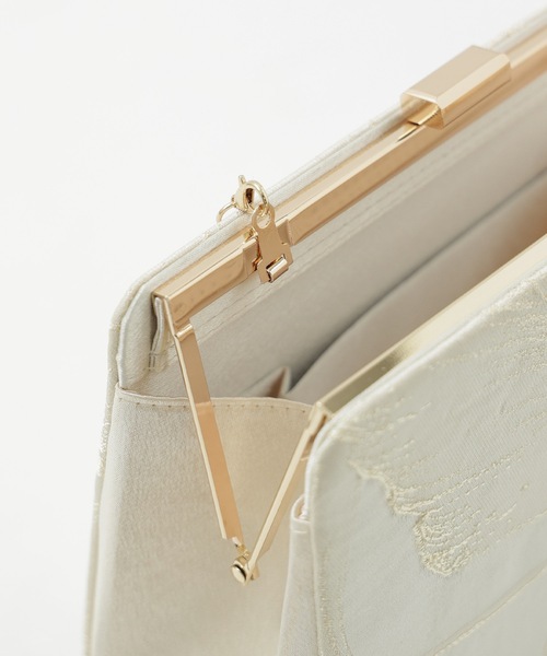 ビッグリーフ柄ジャガードパーティークラッチバッグ（クラッチバッグ）｜niana（ニアナ）