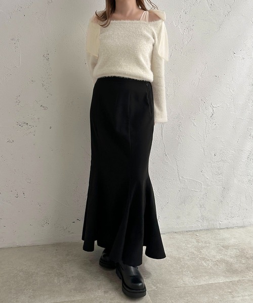 apres jour clair(アプレジュールクレア)の「【apres jour clair】2WAYフェザーニット【ZOZOTOWN限定アイテム】(ニット/セーター・レディース・グレー/アイボリー/ネイビー・X-LARGE/フリー)」の9枚目の写真