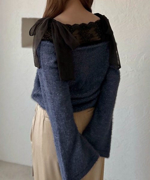 apres jour clair(アプレジュールクレア)の「【apres jour clair】2WAYフェザーニット【ZOZOTOWN限定アイテム】(ニット/セーター・レディース・グレー/アイボリー/ネイビー・X-LARGE/フリー)」の21枚目の写真