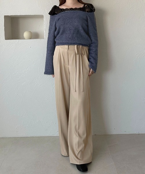 apres jour clair(アプレジュールクレア)の「【apres jour clair】2WAYフェザーニット【ZOZOTOWN限定アイテム】(ニット/セーター・レディース・グレー/アイボリー/ネイビー・X-LARGE/フリー)」の22枚目の写真
