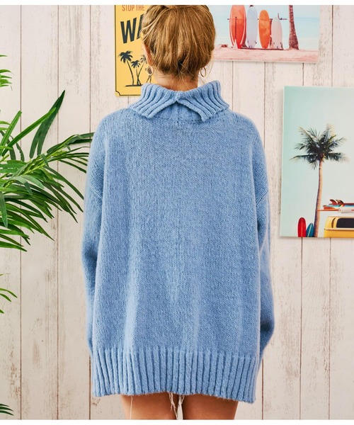 anap mimpi（アナップミンピ）の「スリットポイント起毛オフタートルニット（ニット/セーター・レディース・ブルー/ベージュ系その他/ダークグレー・FREE）」の15枚目の写真