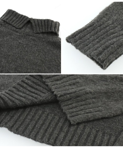 anap mimpi（アナップミンピ）の「スリットポイント起毛オフタートルニット（ニット/セーター・レディース・ブルー/ベージュ系その他/ダークグレー・FREE）」の10枚目の写真