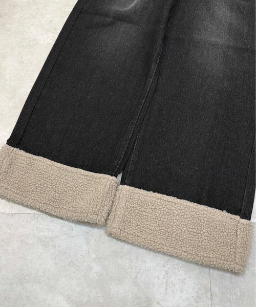 sedacle(セダクル)の「オーバーシルエットボア切り替えデニム(デニムパンツ・メンズ・ブラック・SMALL/LARGE/MEDIUM)」の17枚目の写真