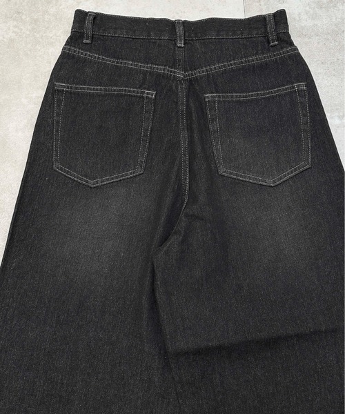 sedacle(セダクル)の「オーバーシルエットボア切り替えデニム(デニムパンツ・メンズ・ブラック・SMALL/LARGE/MEDIUM)」の16枚目の写真