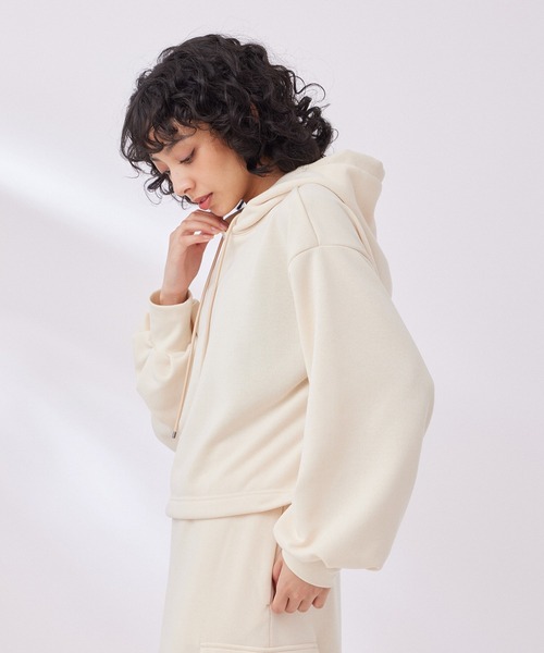 NERGY（ナージー）の「【UV＆吸水速乾】ワイドフードスウェットトップス（パーカー・レディース・キナリ/ブラック/ピンク・FREE）」の5枚目の写真