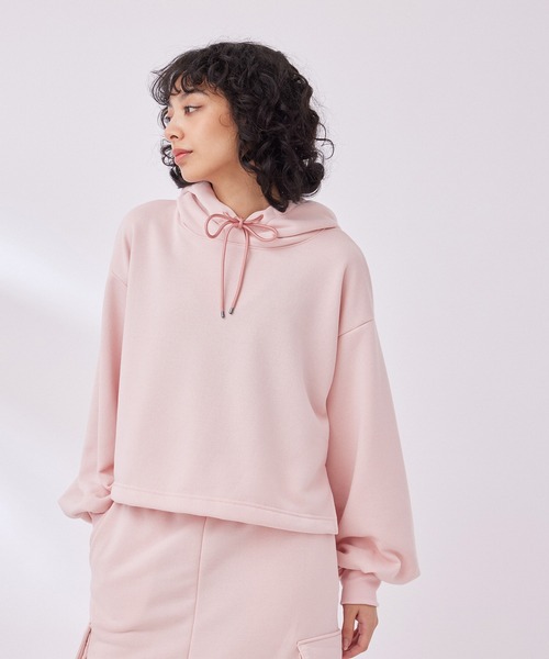 NERGY（ナージー）の「【UV＆吸水速乾】ワイドフードスウェットトップス（パーカー・レディース・キナリ/ブラック/ピンク・FREE）」の10枚目の写真