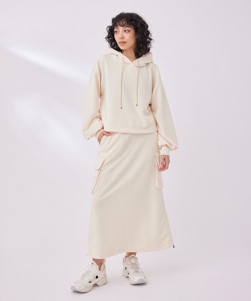 NERGY（ナージー）の「【UV＆吸水速乾】ワイドフードスウェットトップス（パーカー・レディース・キナリ/ブラック/ピンク・FREE）」の19枚目の写真