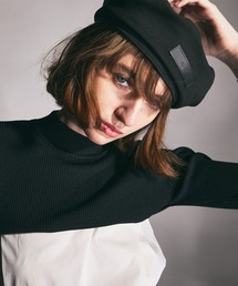 AULA（アウラ）の「【AULA】ツイルファブリックベレー（ハンチング/ベレー帽）」