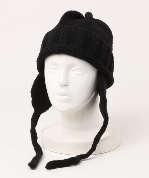 B.I.D.（ビーアイディー）の「フライトキャップ/耳あて付きニット帽（MA）（ニットキャップ/ビーニー・レディース・ブラウン/グリーン/ブラック/ホワイト・FREE）」の7枚目の写真