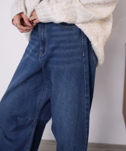 Girly Doll（ガーリードール）の「カーブラインパンツ（デニムパンツ・レディース・ブラック/インディゴブルー/サックスブルー/ブルー・F/M/L）」の19枚目の写真
