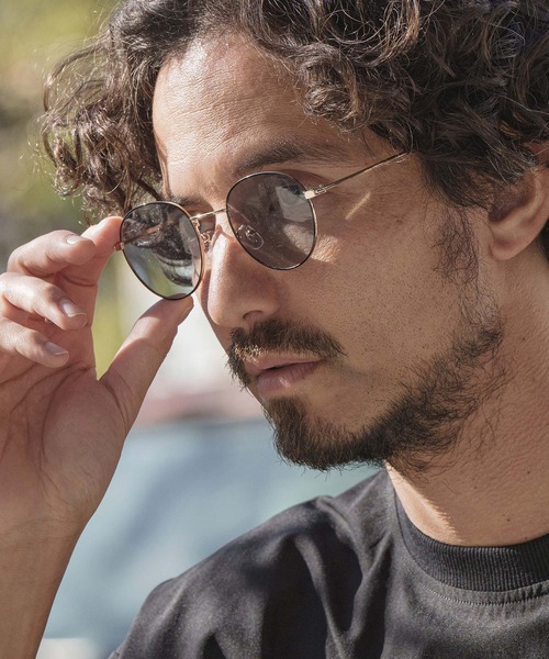 CAMBIO（カンビオ）の「mko11731- Narrow Rim Round Sunglasses サングラス（サングラス・メンズ・シルバー系その他/ブラック系その他/スモーク/ゴールド系その他/ブラウン系その他・FREE）」の5枚目の写真