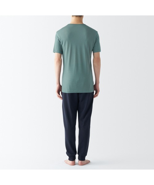 無印良品(ムジルシリョウヒン)の「紳士 ひんやりなめらか Vネック半袖Tシャツ(インナーウェア/肌着・メンズ・ネイビー/ホワイト/スモーキーグリーン系/ブラック/グレー・XL/L/M/S/XS)」の14枚目の写真