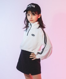 URBAN CHERRY（アーバンチェリー）の「【U.TRACK】ワンポイントサイドラインハーフジップクロップドトレーナー（スウェット・キッズ）」