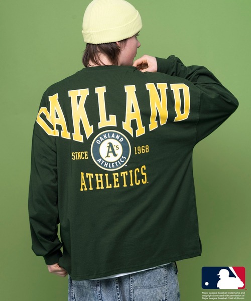 MLB（メジャーリーグベースボール）の「MLB エムエルビー 胸刺繍 ワンポイント バッグロゴ ラバープリント 長袖 クルーネック Tシャツ ロンT（Tシャツ/カットソー・メンズ・ホワイト/グリーン/ネイビー/ブラック/アッシュグレー・M/L/LL）」の21枚目の写真