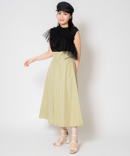 NOELA(ノエラ)の「3WAYチュールセットトップス(Tシャツ/カットソー・レディース・ブラック/グレー/レッド・フリー)」の7枚目の写真