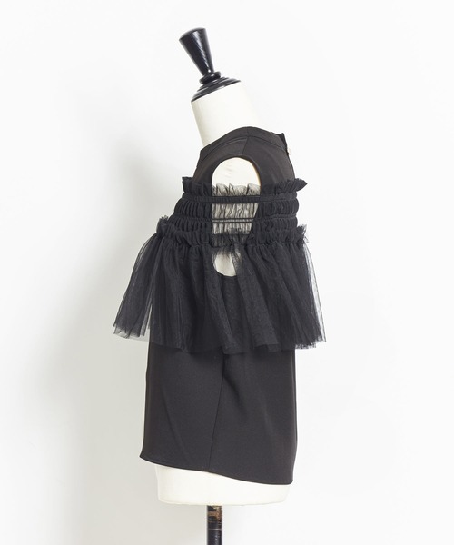 NOELA(ノエラ)の「3WAYチュールセットトップス(Tシャツ/カットソー・レディース・ブラック/グレー/レッド・フリー)」の11枚目の写真