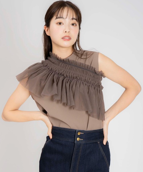 NOELA(ノエラ)の「3WAYチュールセットトップス(Tシャツ/カットソー・レディース・ブラック/グレー/レッド・フリー)」の20枚目の写真