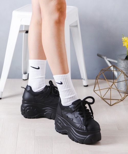 attagirl（アタガール）の「ボリュームレースアップスニーカー（スニーカー・レディース・ブラック/ピンク/ホワイト・M/S/LL/L）」の22枚目の写真