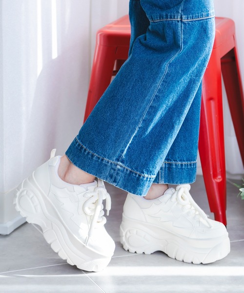 attagirl（アタガール）の「ボリュームレースアップスニーカー（スニーカー・レディース・ブラック/ピンク/ホワイト・M/S/LL/L）」の13枚目の写真